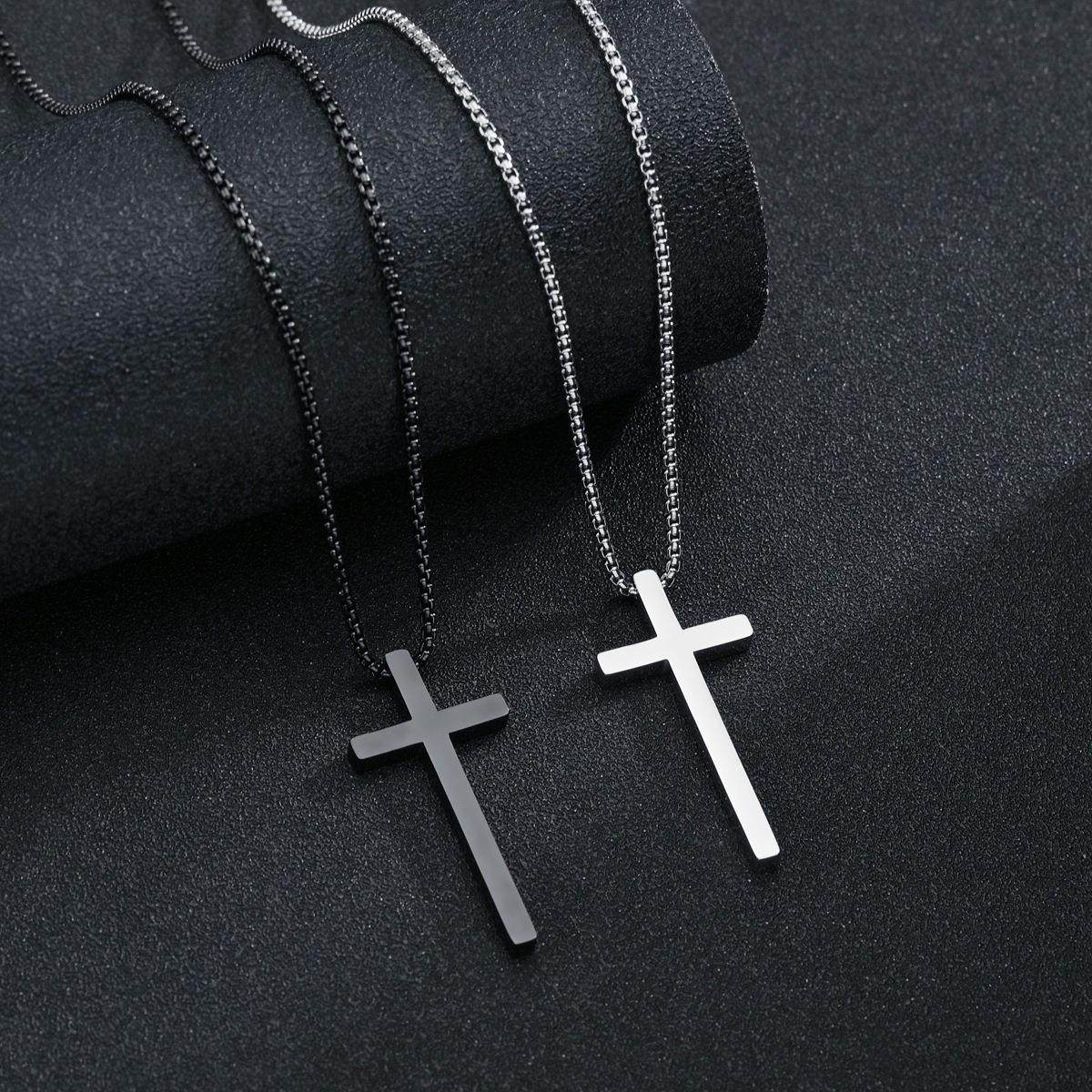 Cross necklace Men's fashion sweater chain十字架项链男