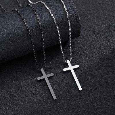 Cross necklace Men's fashion sweater chain十字架项链男