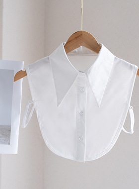 White fake collar woman衣领太低神器百搭衬衣领子装饰假领女