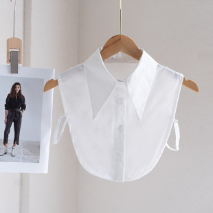 woman衣领太低神器百搭衬衣领子装 collar 饰假领女 fake White
