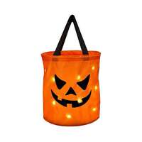 Halloween LED Glowing Pumpkin Candy Bag 发光南瓜手提糖果袋 thumbnail 7