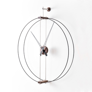 客厅极简挂钟意式钟表时钟创意艺术现代高级装饰简约转角墙面镂空