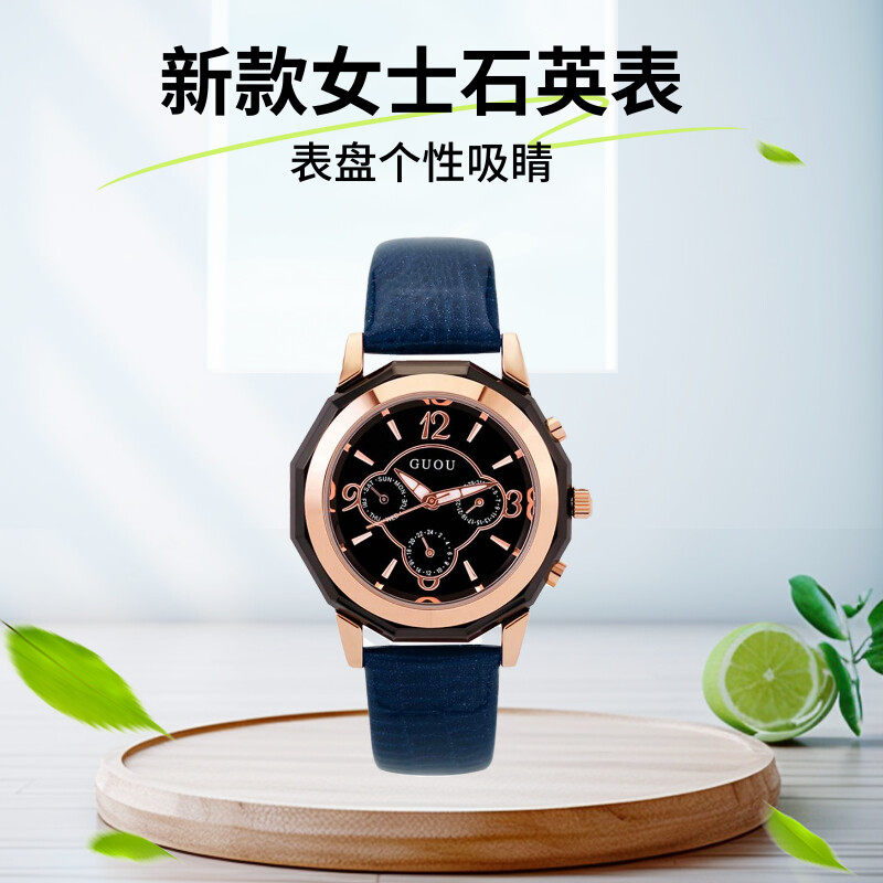 大表盘皮带商务韩版轻奢石英表