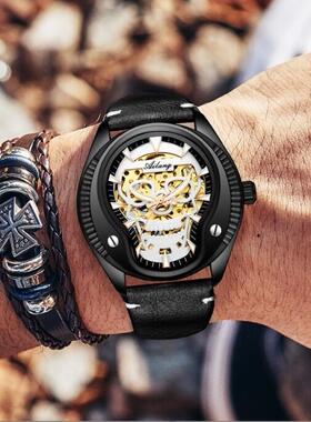 AILANG艾浪双面镂空多功能自动机械表男表时尚潮流爆款男士手表