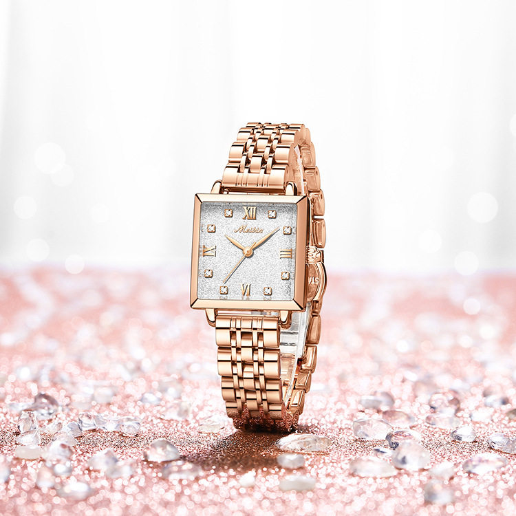 meibin美宾女款手表时尚方形腕表优雅防水韩版女表热卖高级腕表