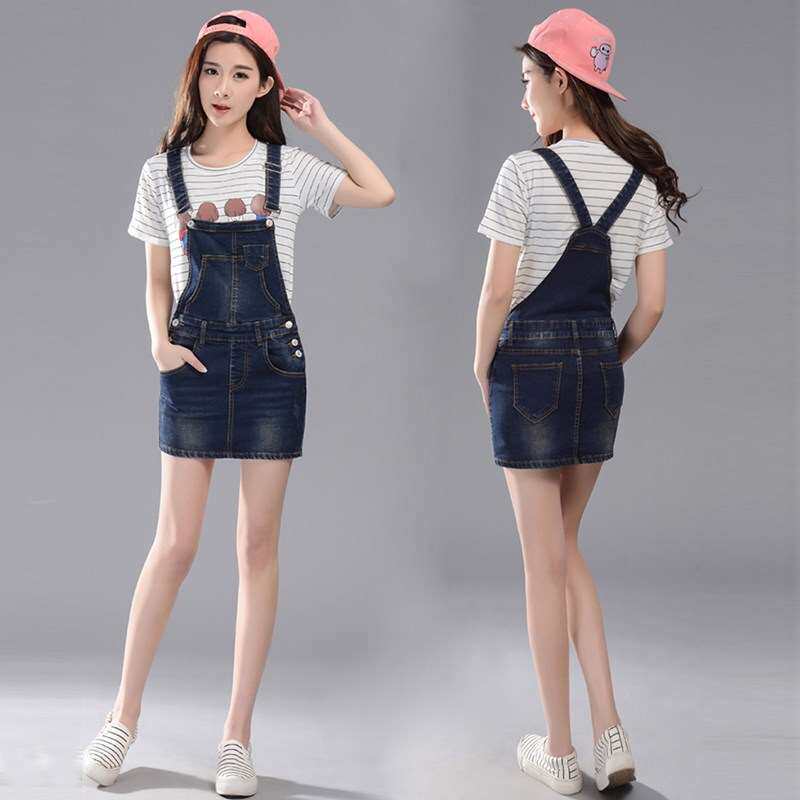 2019夏季新款韩版减龄背带裙女可爱百搭短裙修身牛仔裙半身裙学生|ruв категории Женская одежда, юбка - от Buy2taobao.com для оказания профессиональной услуги покупки агента Taobao