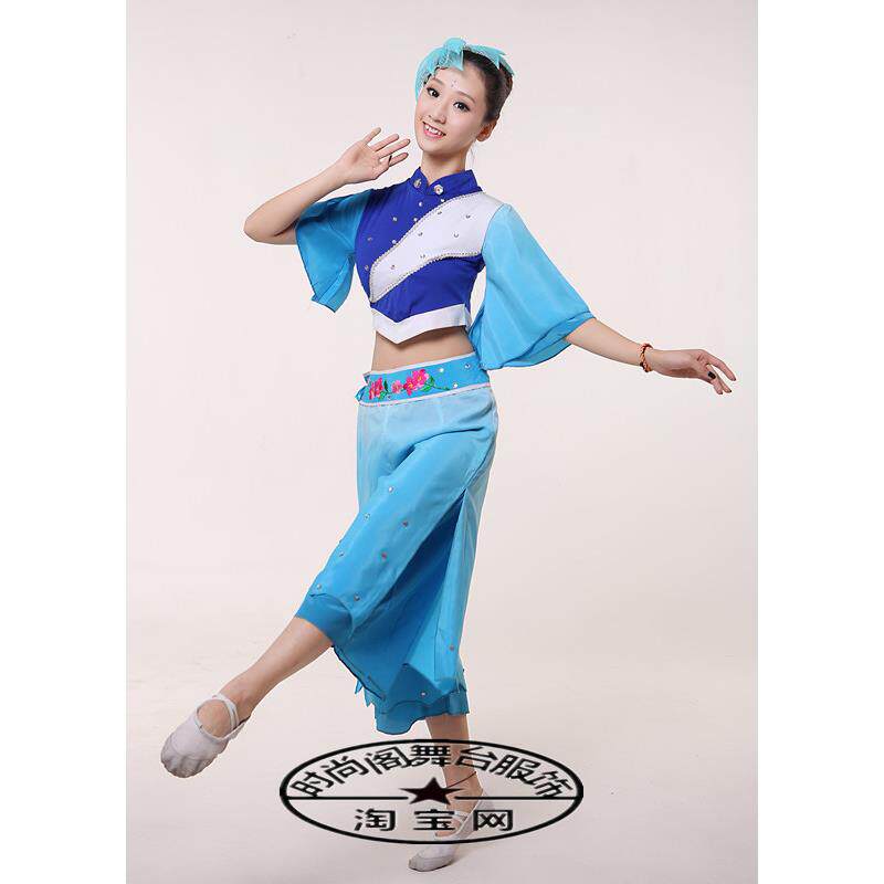 新款2021新款秧歌服广场舞演出服扇子舞民族舞蹈服腰鼓服舞台服装