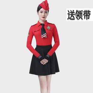 新款水兵舞套装秋冬装长袖广场舞服装女套装新款演出舞蹈健身跳舞