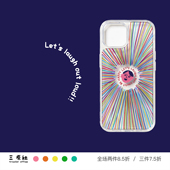 iPhone ins风插画 亚克力TPU二合一透明手机壳 放声大笑 苹果 原创设计 Max 适用于 Pro