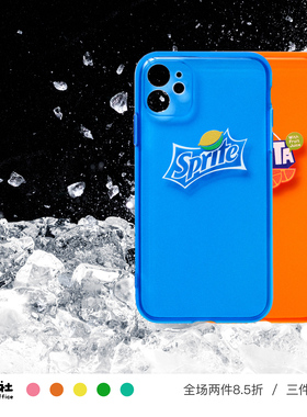 原创设计 汽水 荧光色创意 情侣 手机壳 软壳适用于所有苹果 iPhone 17/16/15/14/13/12 Pro Max Plus Mini