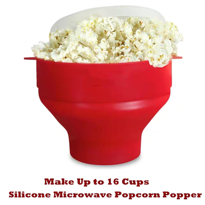 Microwave Popcorn Popper Silicone Maker Microwavable Bowl
