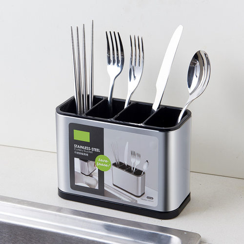 kitchen Cutlery storage box stainless steel drain basket