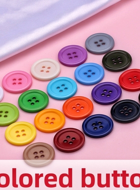 100Pcs 4Holes Mixed garment button Painted decorative arts