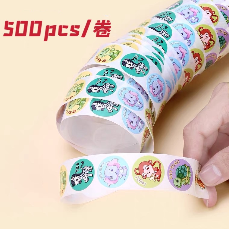 500pcs Reward Stickers Encouragement Sticker Roll for Kids