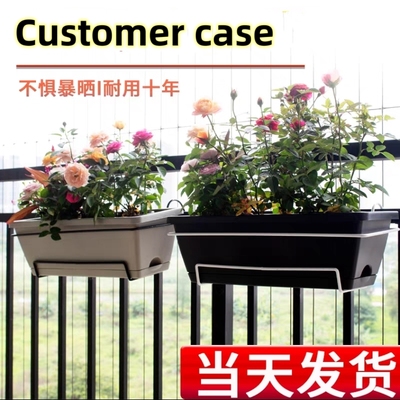 potted plant Balcony Hanging flower pot flower rack planting