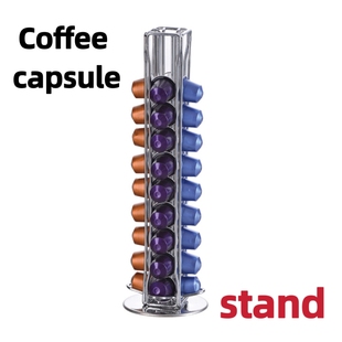 Coffee capsule holder storage box can rotated storage rack