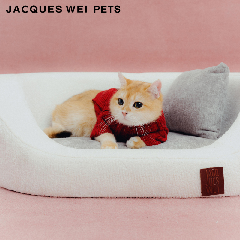 圆形狗窝jacqueswei白灰/金棕