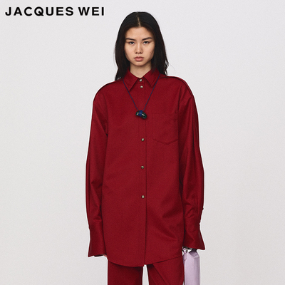 JACQUESWEI红色复古衬衫
