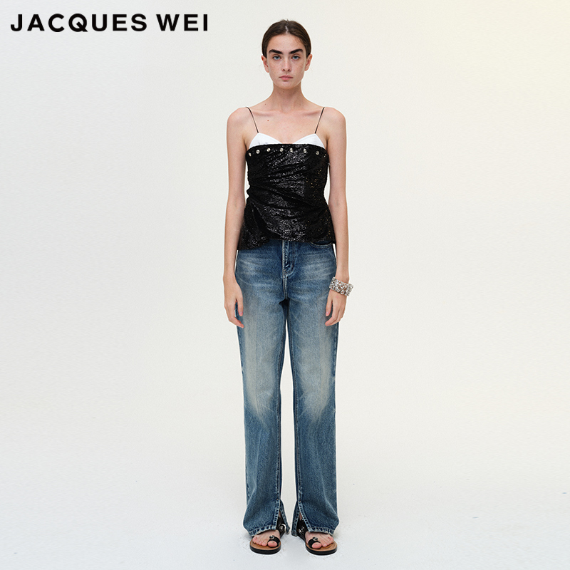 JACQUESWEI铆钉吊带上衣