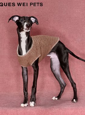 jacques wei pets设计师官方店2023aw宠物深棕羊绒夹克