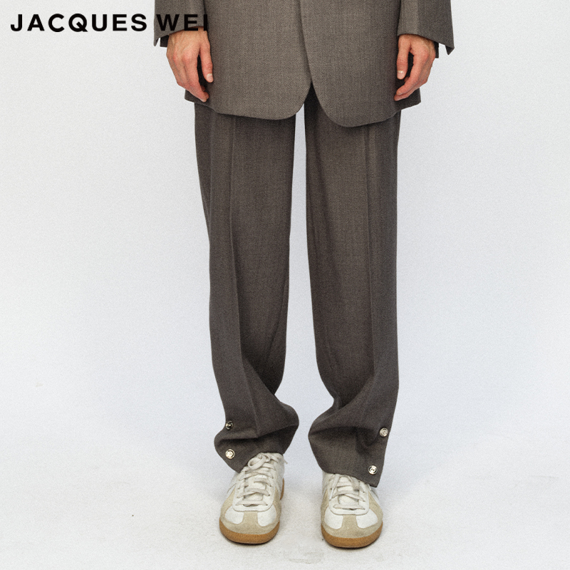 JACQUESWEI收脚岩石灰西裤