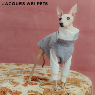 灰色羊绒夹克 pets设计师官方店2022aw宠物驼色 jacques wei