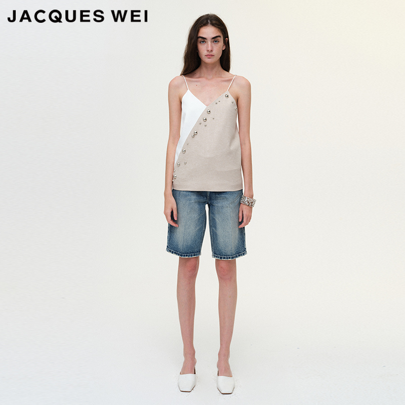 JACQUESWEI牛仔直筒短裤