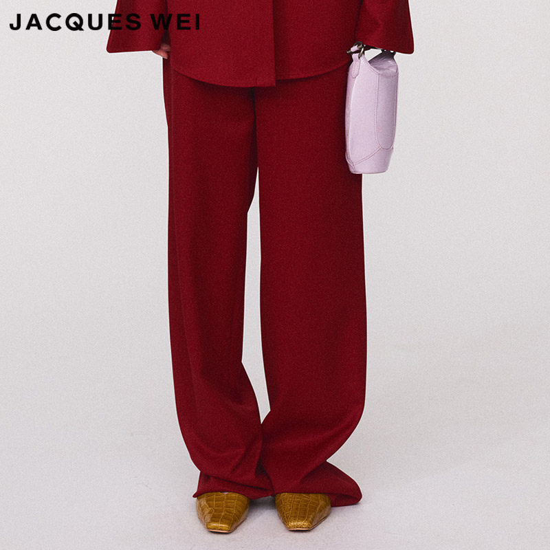 JACQUESWEI红色西装长裤