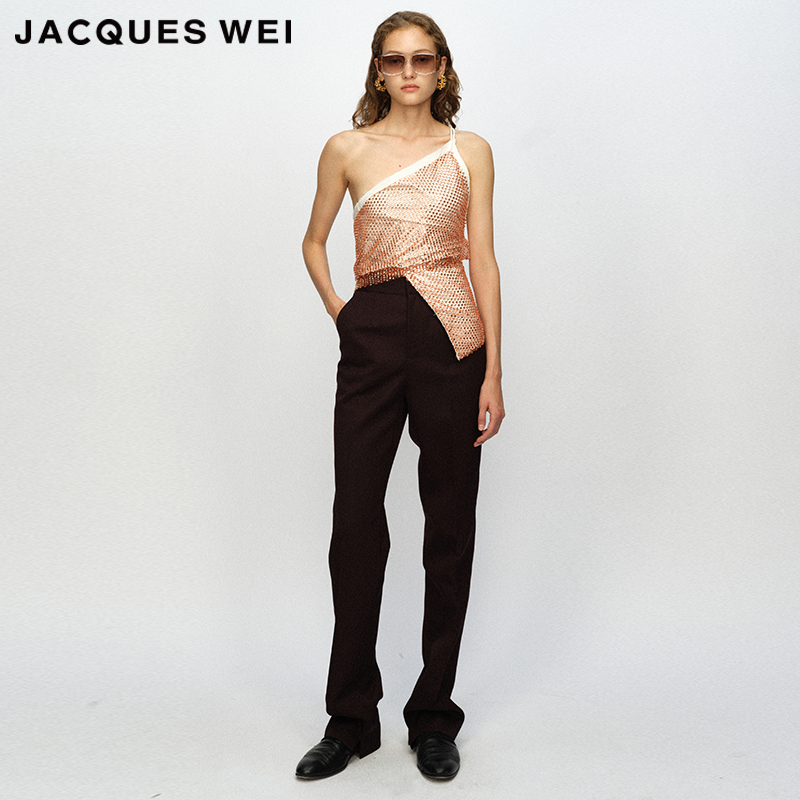 JACQUESWEI收腰开衩西裤