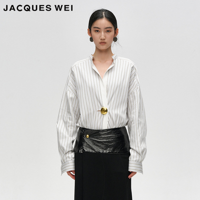 衬衫JACQUESWEI设计师白色一粒扣