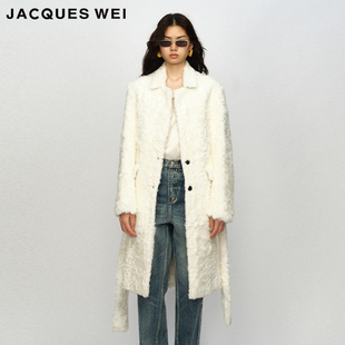 JACQUES WEI 設計師2023AW秋冬羊羔毛皮草大衣外套 優質皮料