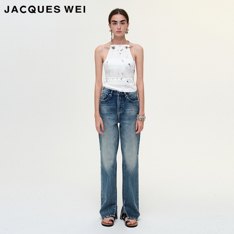 JACQUESWEI印花绑带上衣