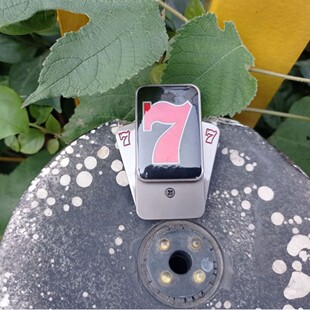 EDC推牌三个7金属侧身展开解压玩具啪啪币推牌