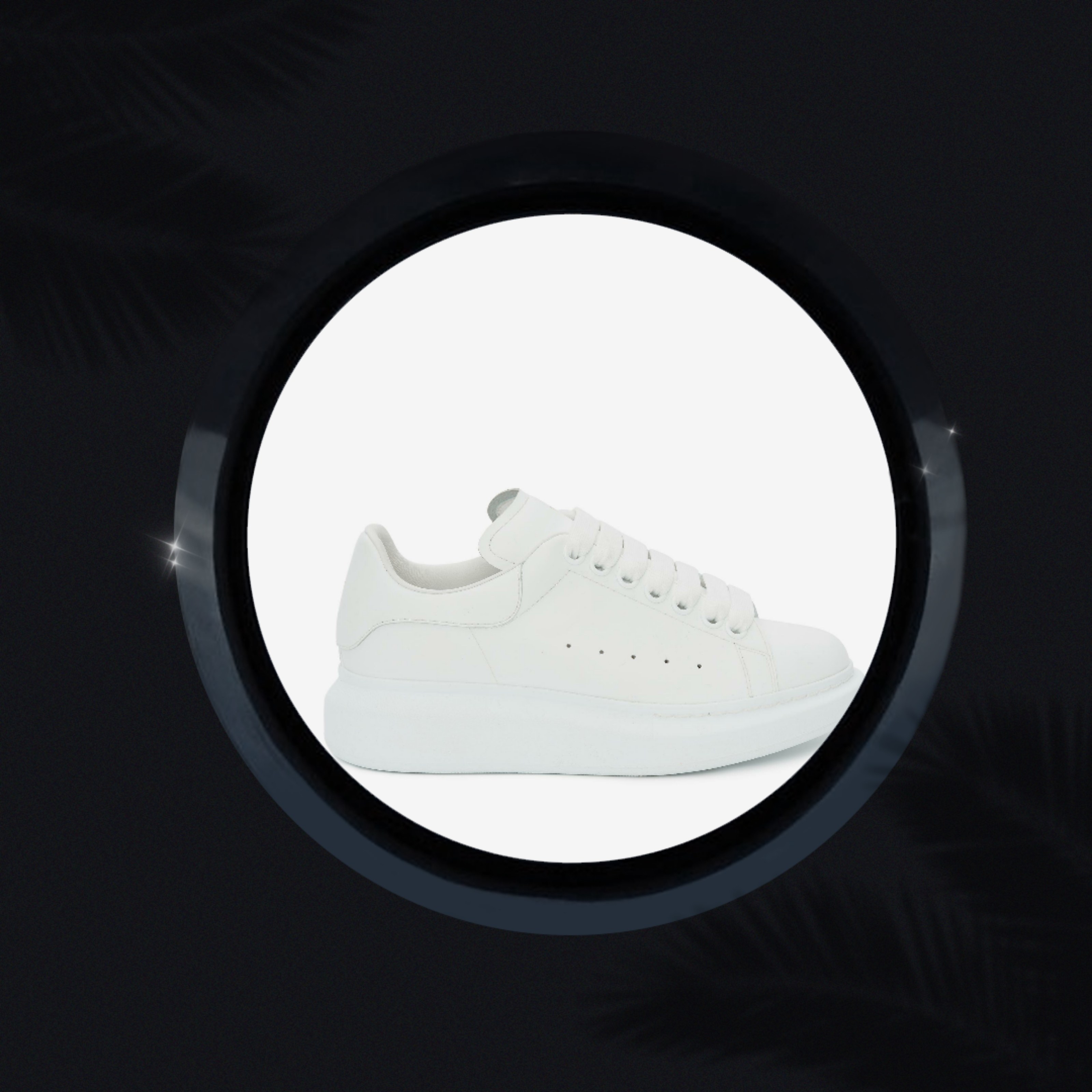 thumbnail for fashion versatile leather white shoes LINK-
