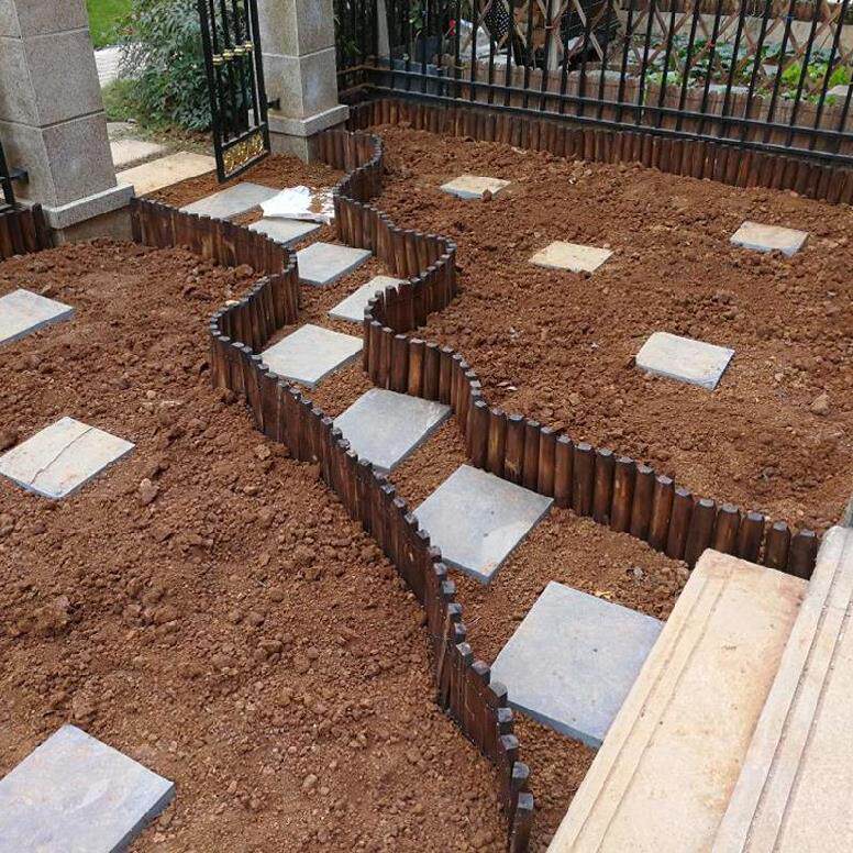 木栅栏户外花园挡土围栏遮挡菜园原木餐厅木制花地板小木庄栏杆