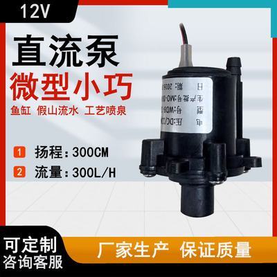 小型直流12v高扬程潜水泵静音diy