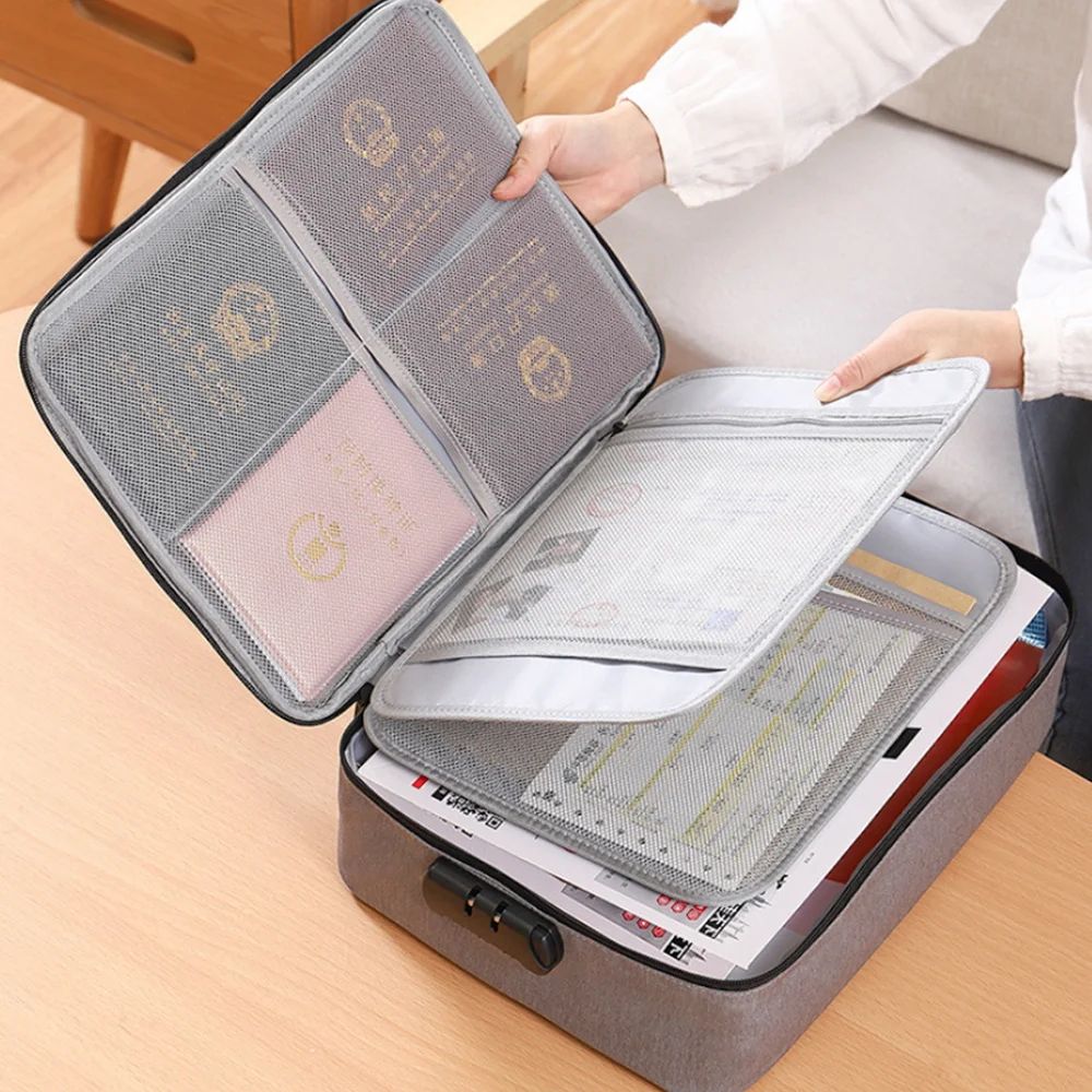 Document Storage Bag Organizer Women Travel File Container B