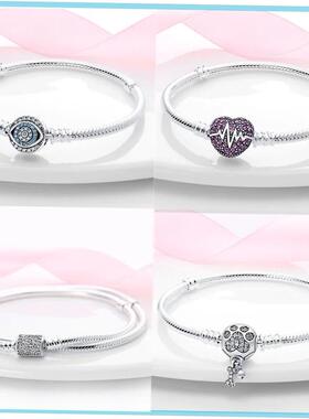 Sterling Silver Bracelet Fit Charms Butterfly Stars Moon Saf