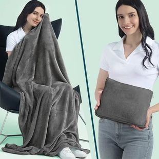 Travel Blanket Cuddle Pillow  2 in 1 Travel Pillow and Blank