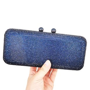 Navy Blue Crystal Party Wedding Bridal Clutch Bags Cheaper h