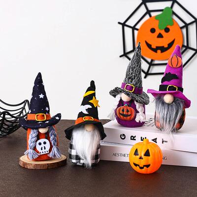 Halloween Rudolph Faceless Doll Pumpkin Bat Dwarf Doll Home