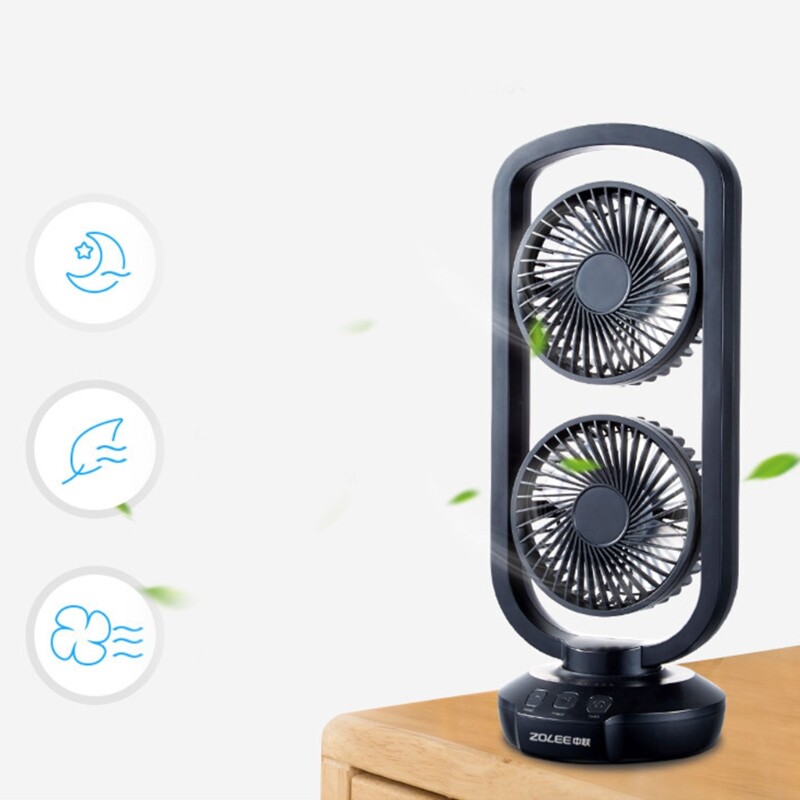 Tower Desk Fan Portable USB Oscillating Fan 3 Speeds