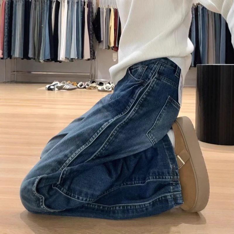 美式复古阔腿裤子女春秋季2025年宽松大码直筒牛仔不贴腿拖地裤子,女装/女士精品,牛仔裤,淘宝优惠券,粉丝福利购,淘宝优惠卷