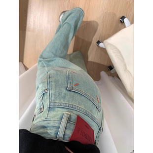 高腰阔腿牛仔裤 胖mm宽松小个子直筒拖地裤 女春秋季 大码 子 新款 窄版