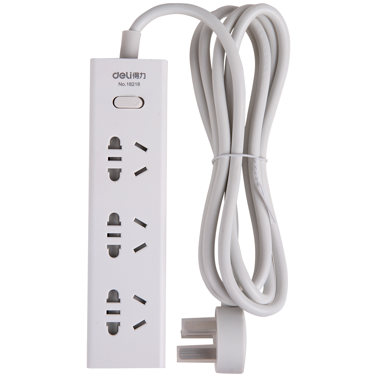 得力18218电源插座插线板1.8m多用接线板 安全防摔转换器250v/10A