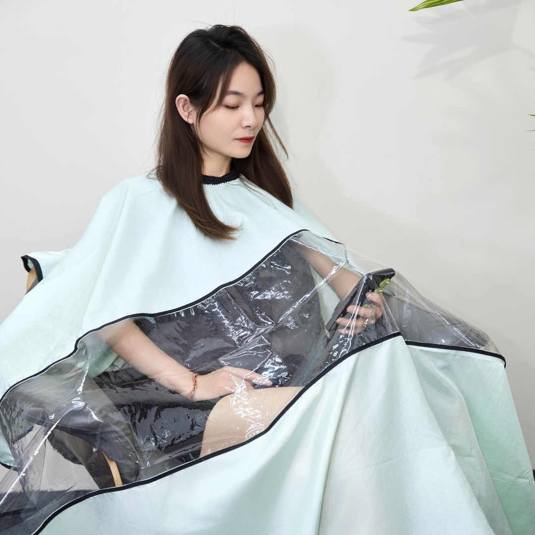 发廊专用围布高精密高皱稠透气不沾发防静电加大1.5x1.8