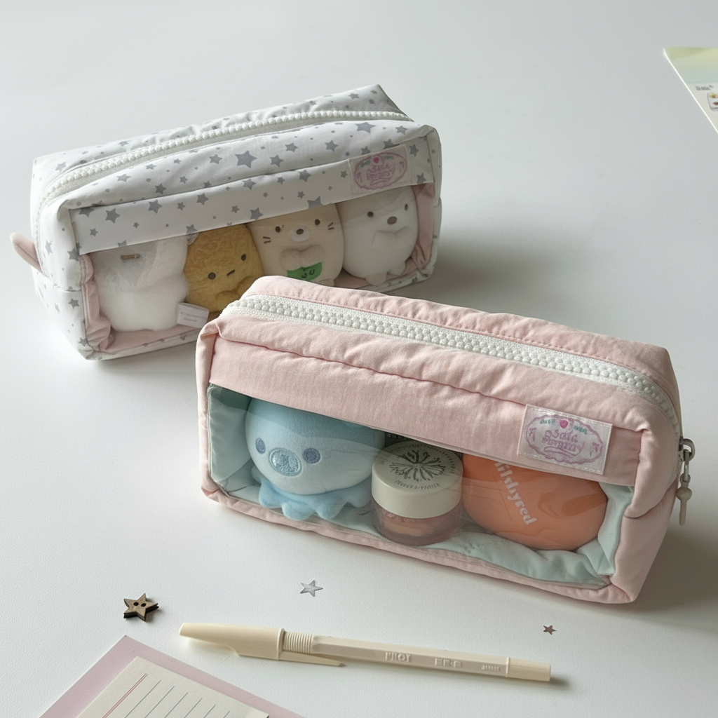 痛包透明方糖大容量笔袋女生