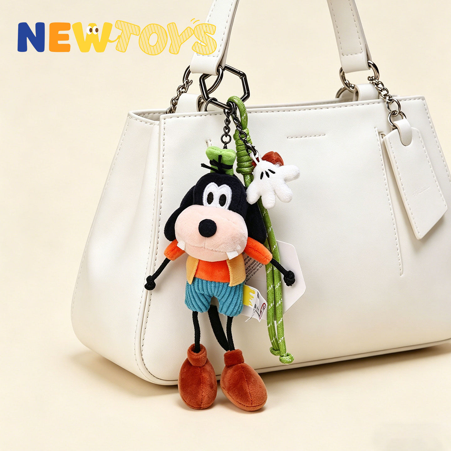 NewToys 正版迪士尼丑萌高飞米奇毛绒公仔玩偶书包挂件女钥匙扣男