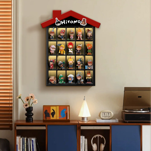 创意氛围灯盲盒收纳装饰柜上墙