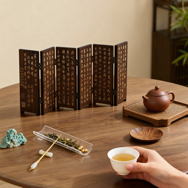 新中式心经桌面屏风摆件2026款送领导长辈禅意礼品高级感装饰礼物,家居饰品,桌面摆件,淘宝优惠券,粉丝福利购,淘宝优惠卷